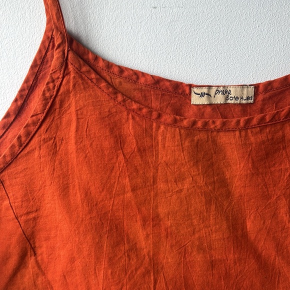 Burnt Orange Tie-Dye Cotton Cropped Tank - Picture 3 of 3